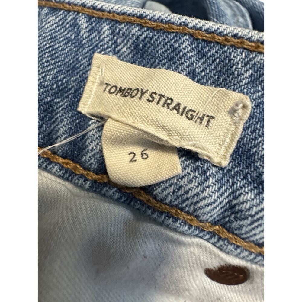 Madewell Jeans Womens Size 26 Tomboy Straight Leg Light Blue Denim High Waist - Picture 10 of 14